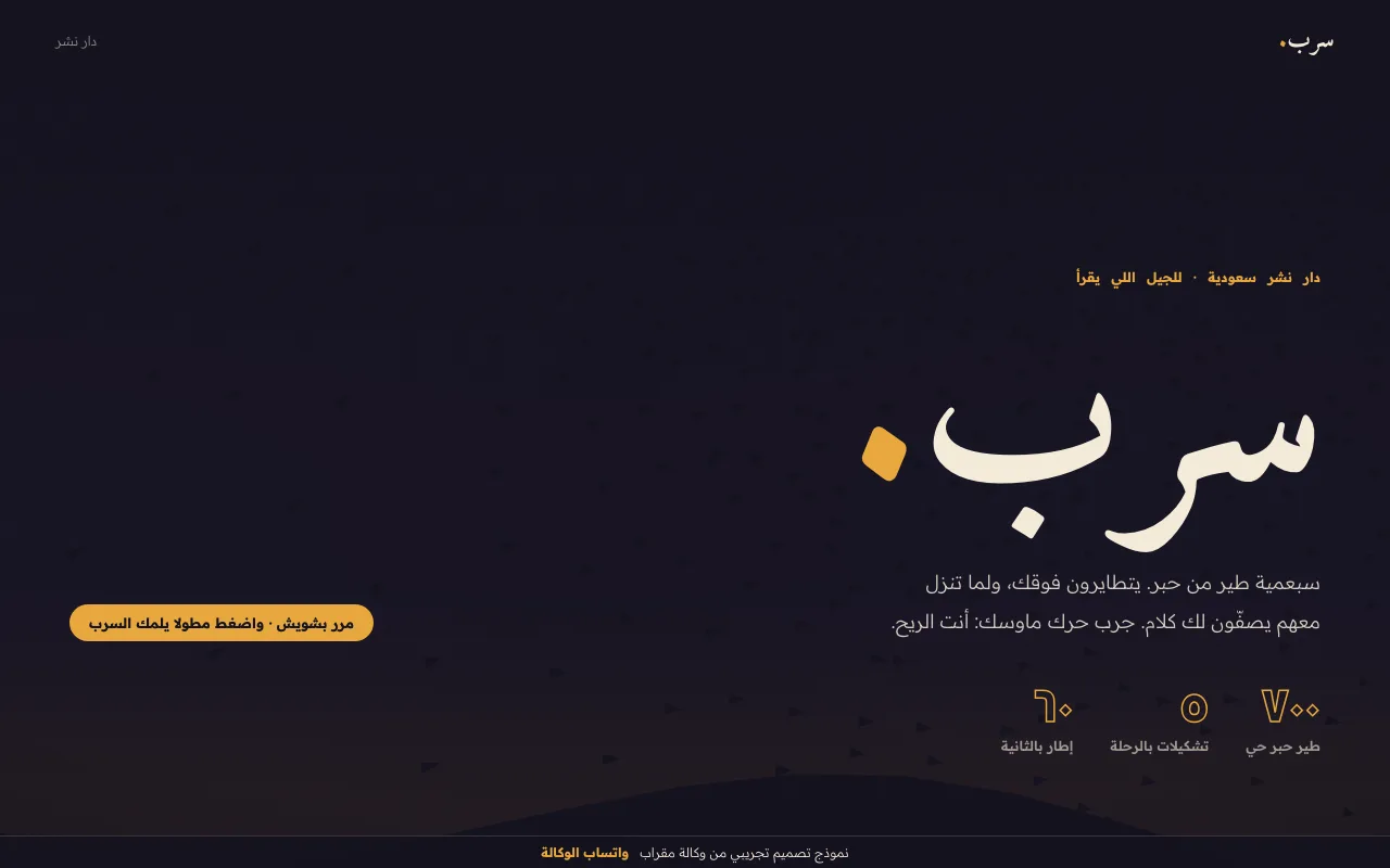 سرب طيور الحبر في سماء الغسق